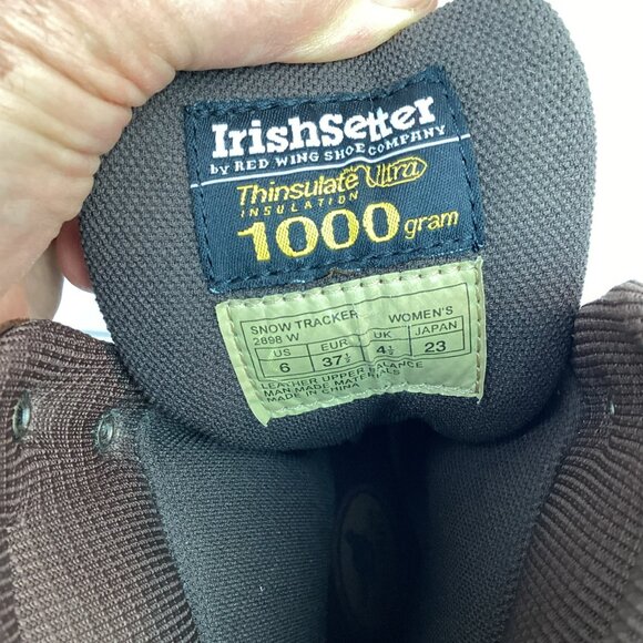 Red Wing Shoes Irish Setter Womens 6 Snow Tracker Boots Waterproof Thinsulate - Picture 15 of 15
